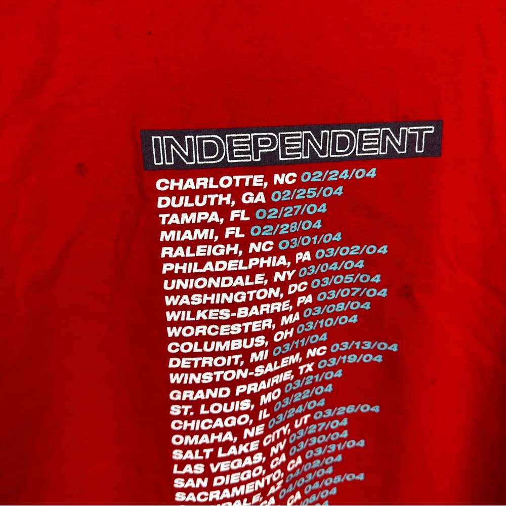 Clay Aiken Independent Tour 2004 Red Graphic T-Shirt Size XL - Picture 5 of 7